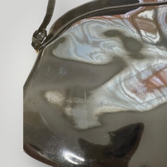 Vintage Koret “Korettalak” Black Patent Shoulder Bag – Mid Century 1950s–60s - Picture 4 of 11